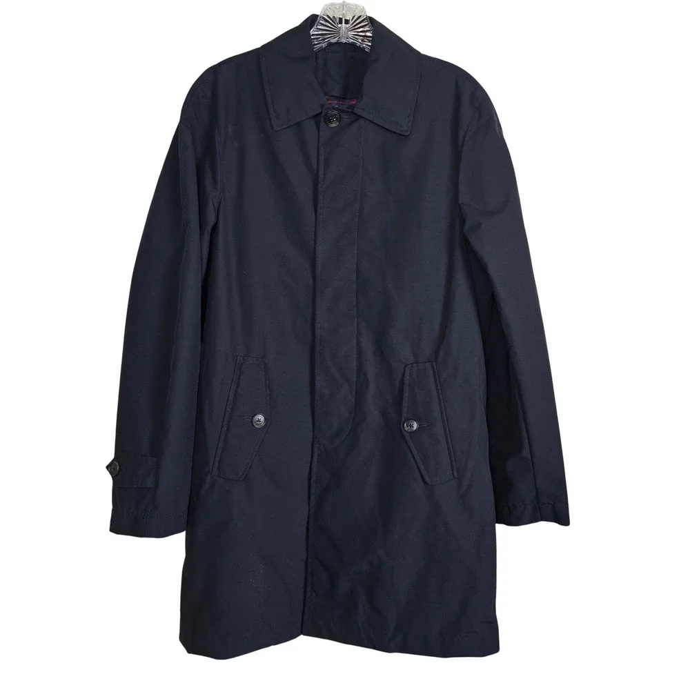 Baracuta G10 Paul Coat Mens 36 Dark Navy Blue Rain Jacket Water Repellent